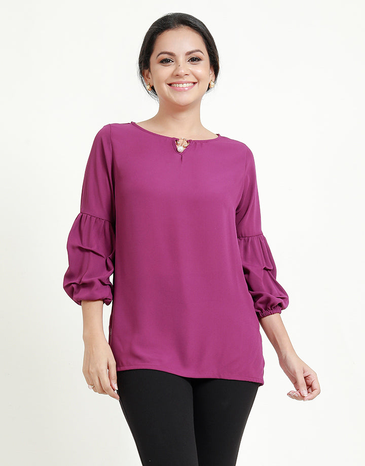 ¾ Sleeves Blouse with Embellishment