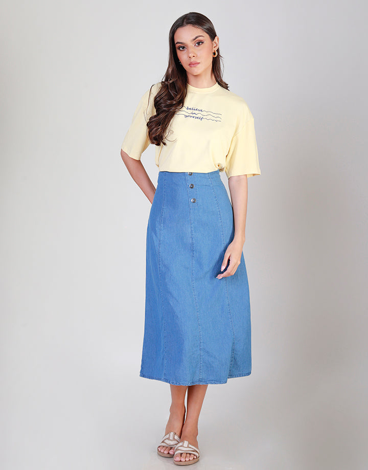 8 Pices Chambray Skirt