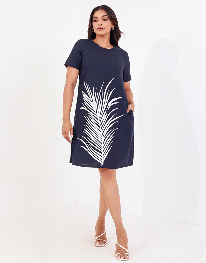 A-Line Dress with Screen Print