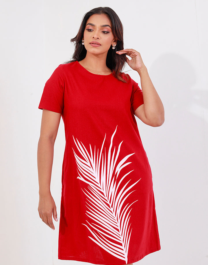 A-Line Dress with Screen Print