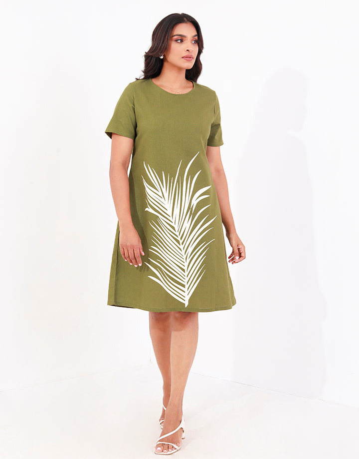 A-Line Dress with Screen Print