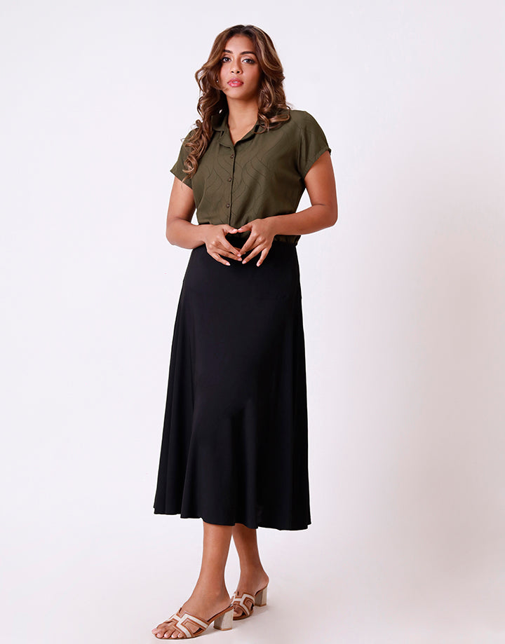 A-Line Flared Hip Skirt