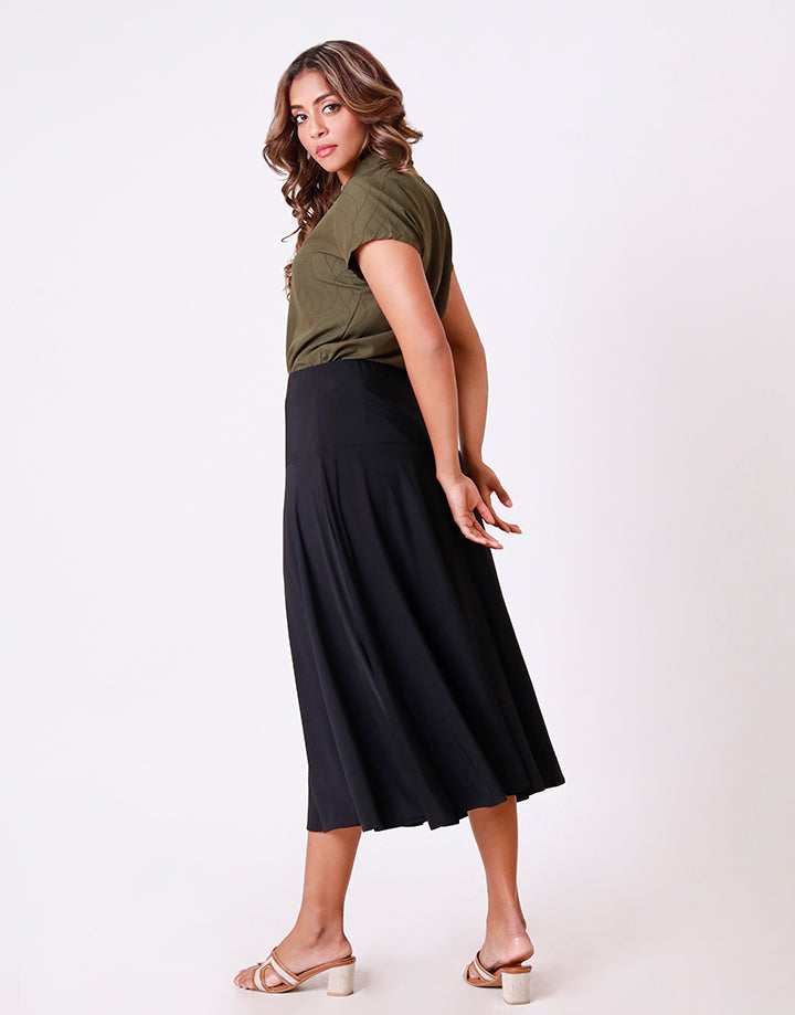 A-Line Flared Hip Skirt