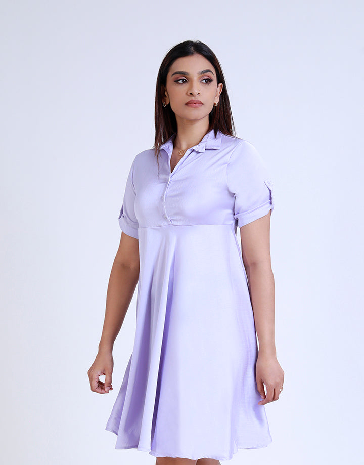 Baby Doll Dress with Tab Sleeves