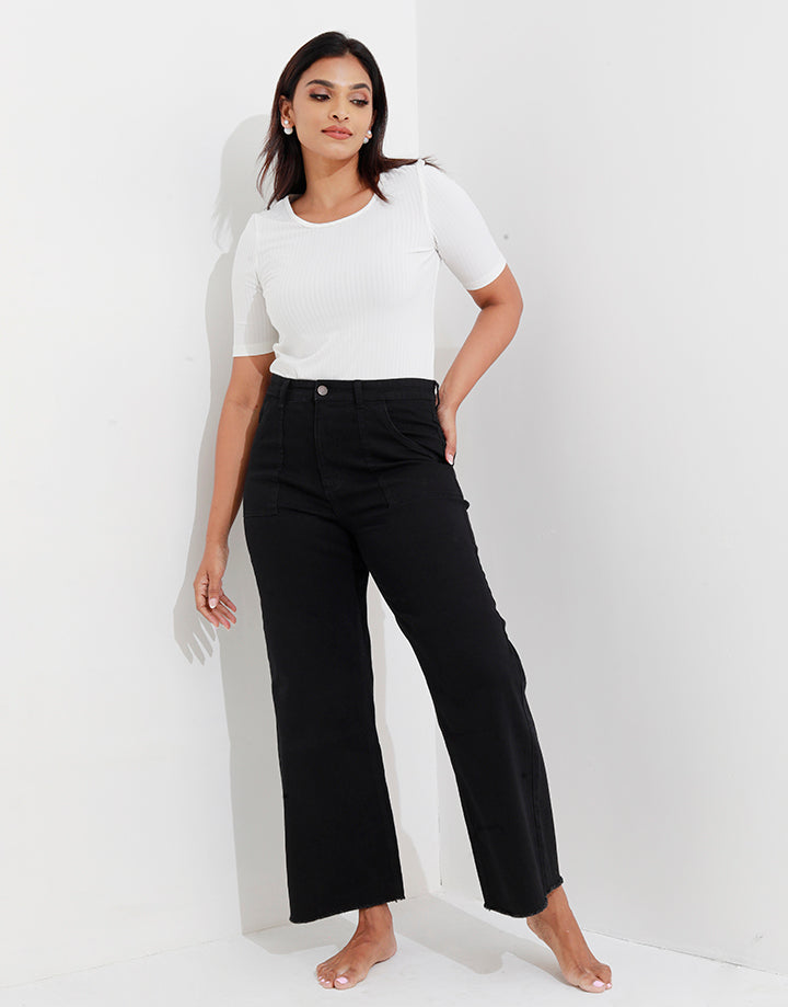 Reviz Baggy Wide Leg Jeans with Deep Pockets