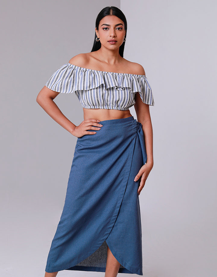 Blend Bow Tie Wrap Vegan Skirt