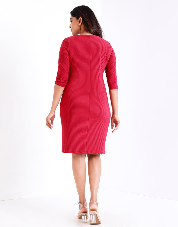 Body Hugging Dress with Ruched Detail