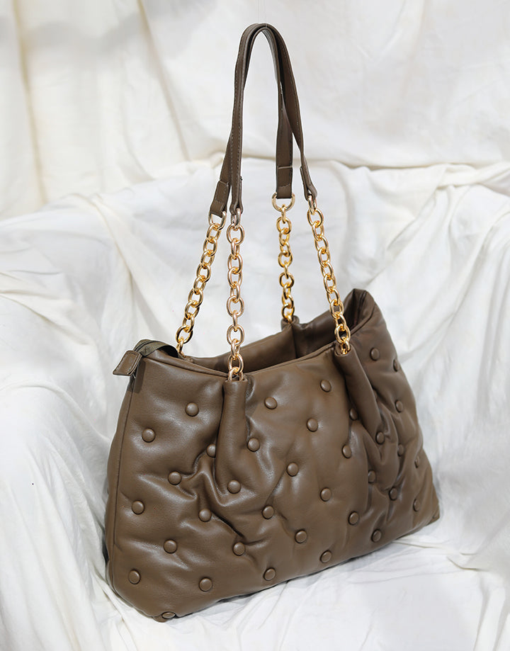 Bucket Bag with Chain Straps