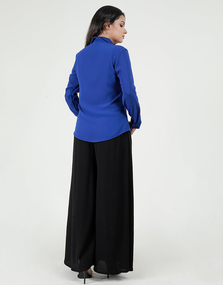 Button Down Blouse with Long Sleeves
