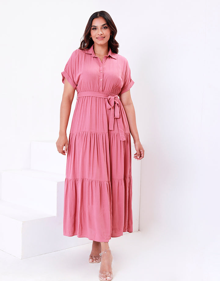 Cheesecloth Tiered Maxi Dress