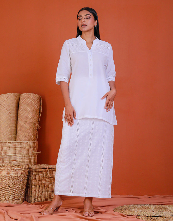 Chinese Collar Kurtha with ¾ Sleeves