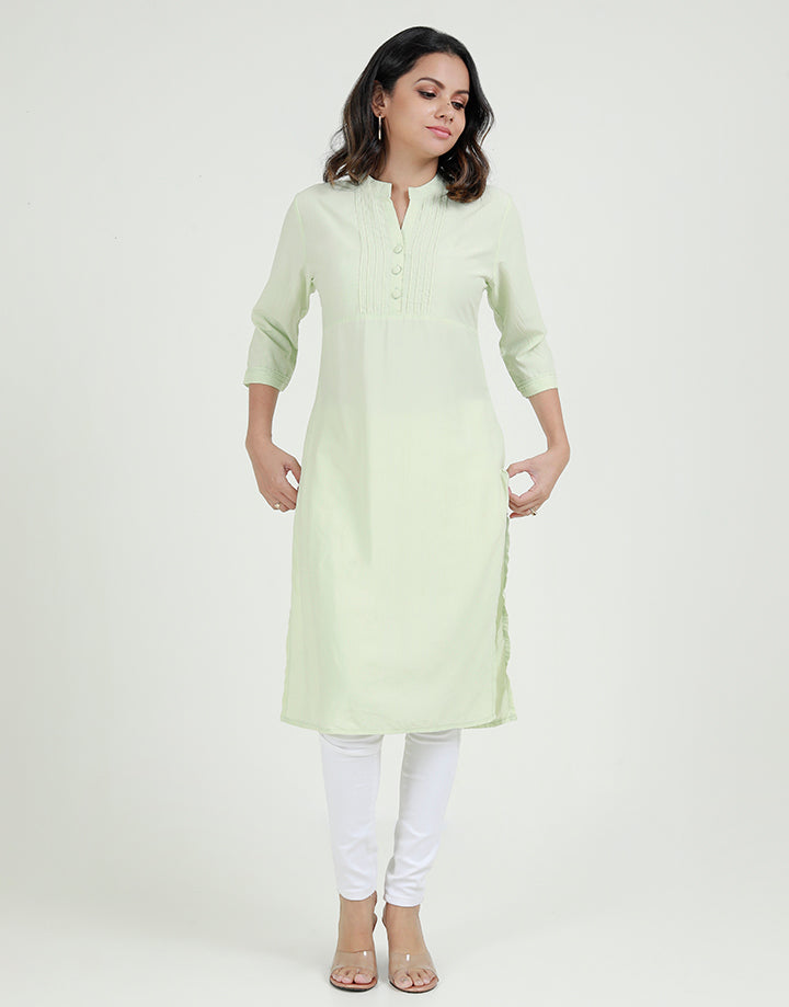 Chinese Collared Kurtha with ¾ Sleeves