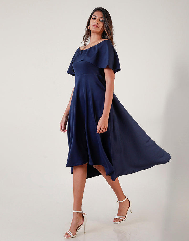 Dipped Hem Off the Shoulder Dress