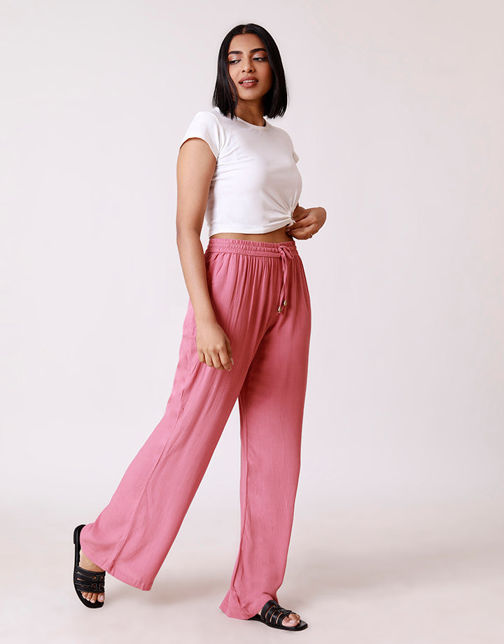 Elastic Waist Pant with Belt