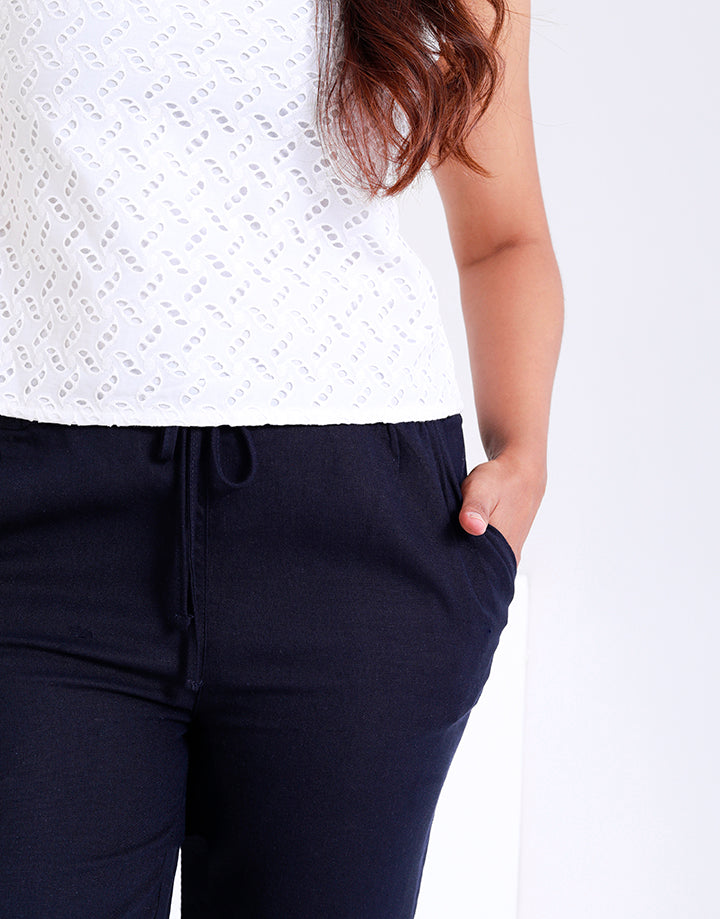 Elastic Waist Pant with Pockets