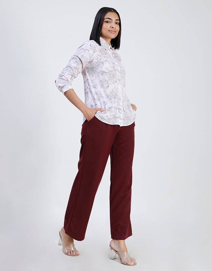 Elegant High Waist Office Trousers