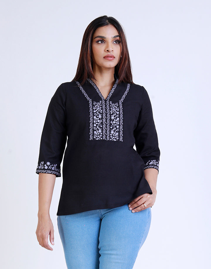 Embroidered Kurtha with ¾ Sleeves