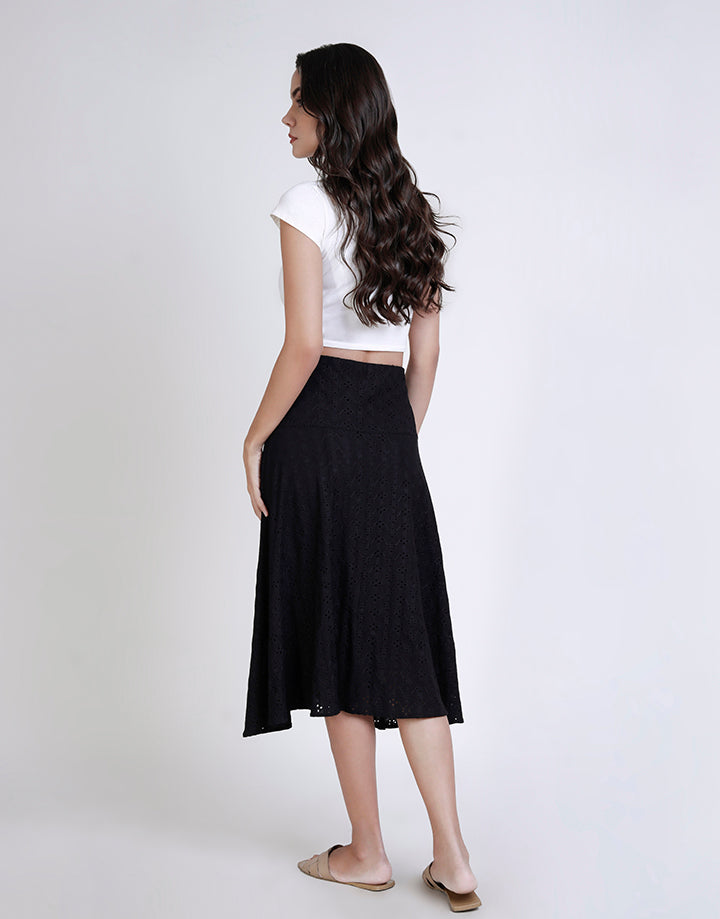 Flared A-Line Skirt with Cut Lawn