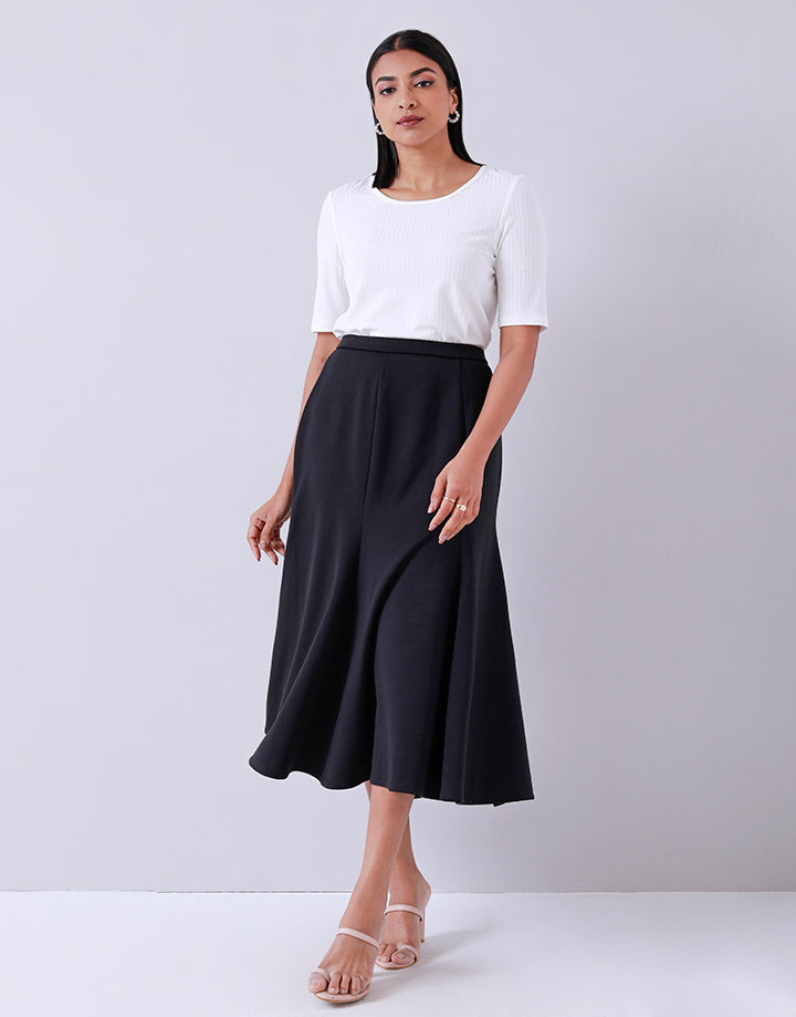 Flared Panel Godel Midi Skirt