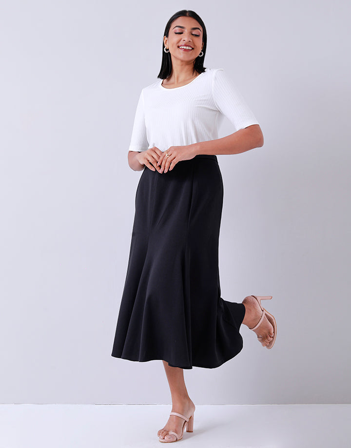 Flared Panel Godel Midi Skirt