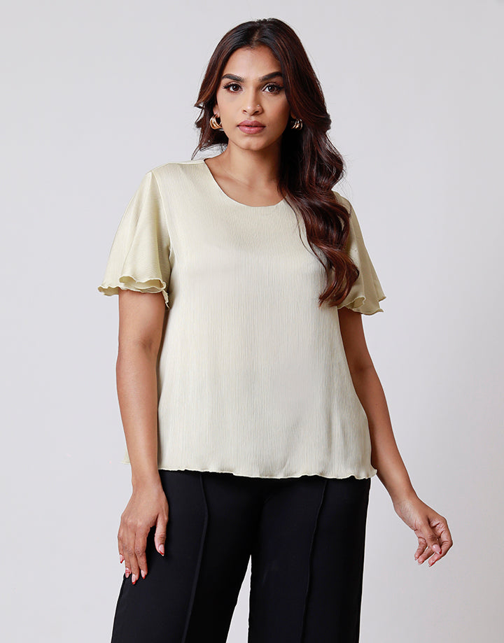 Flared Sleeves with Back Keyhole