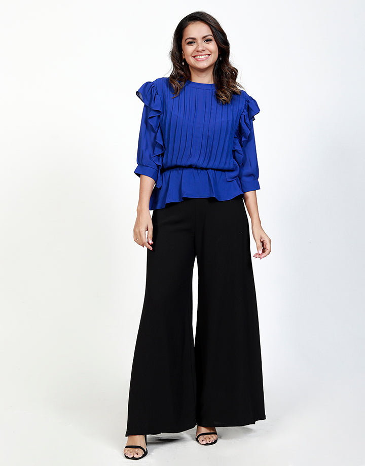 Frill Detailed Top with Pintucks