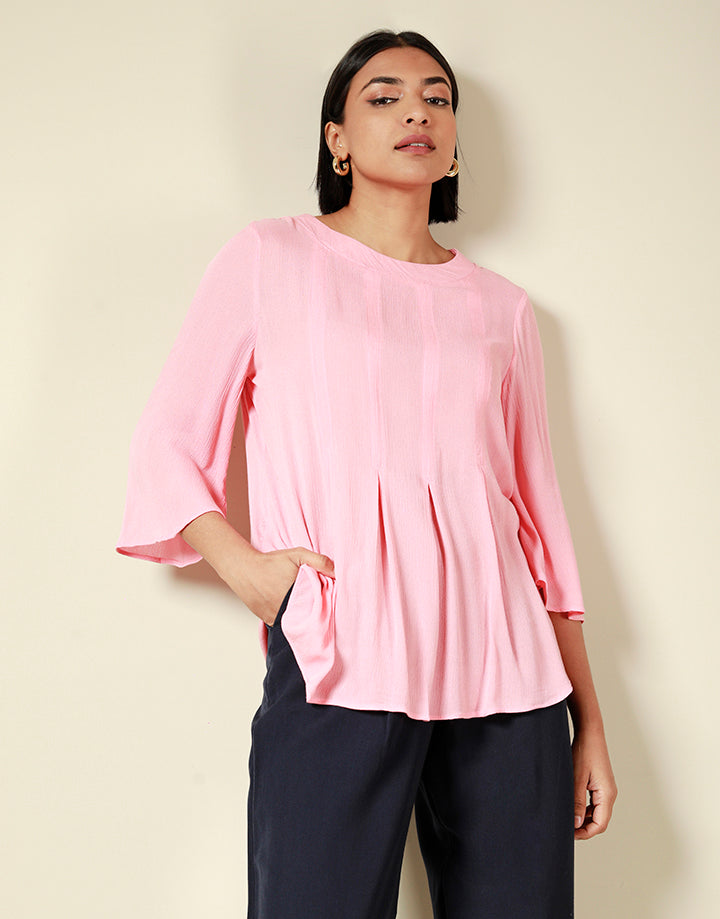 Front Pleated A-Line Fit Top