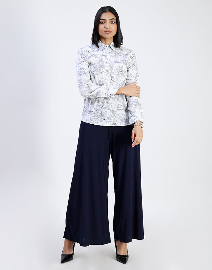 High Waisted Flared Palazzo Pant