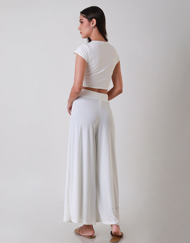 High Waisted Flared Palazzo Pant