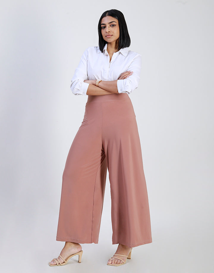 High Waisted Flared Palazzo Pant