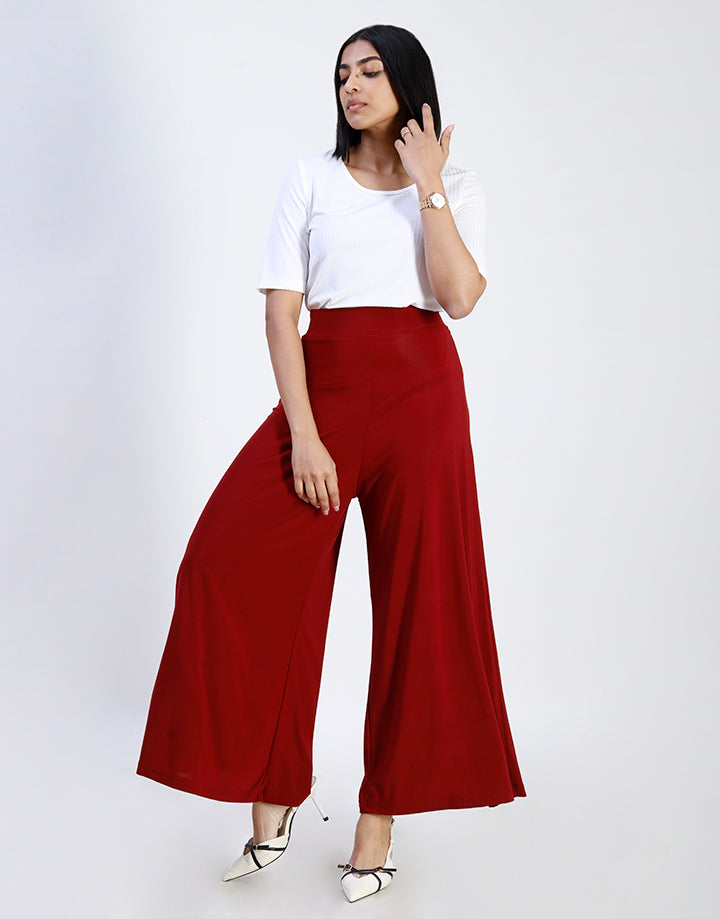 High Waisted Flared Palazzo Pant