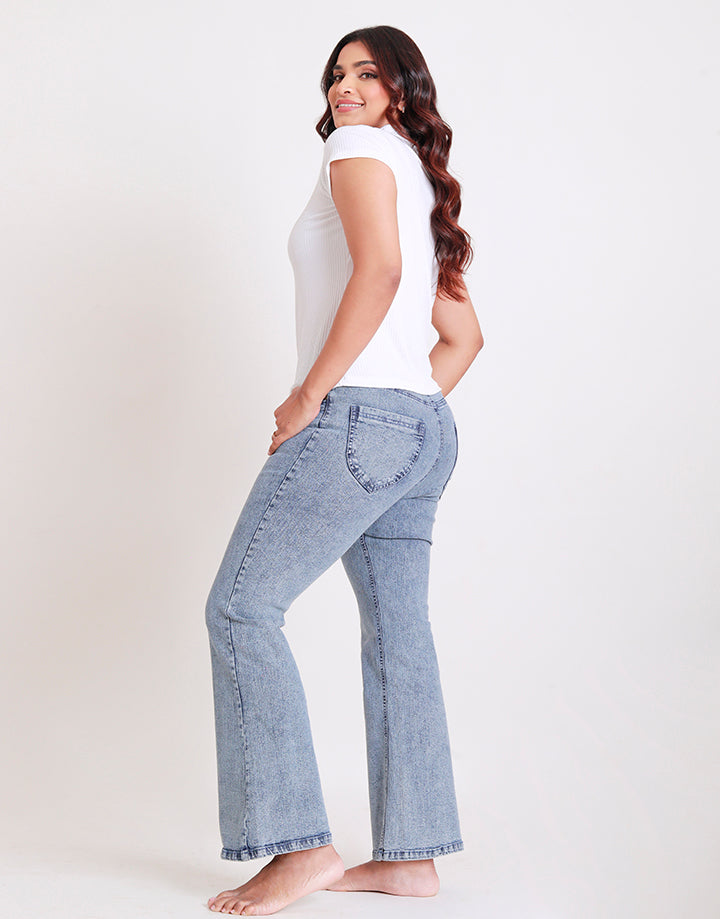 Ladies Hight Rice Slim Bootcut Jean 211A