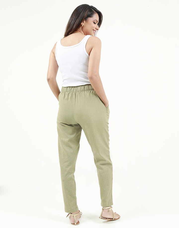 Linen Pant with Front Knot