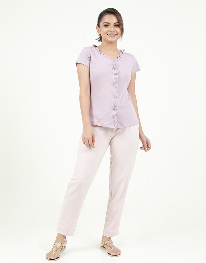 Linen Pant with Front Knot