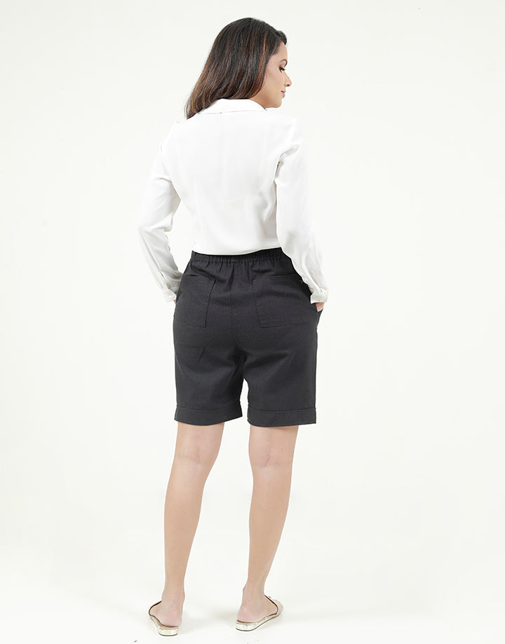 Linen Shorts with Side Pockets