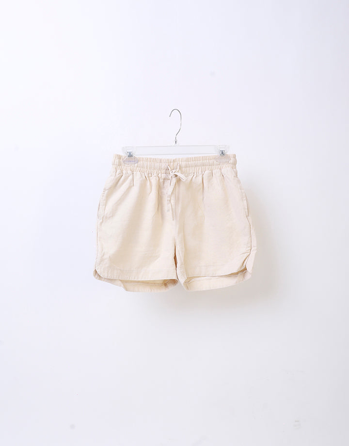 Linen Short with Elastic Waist