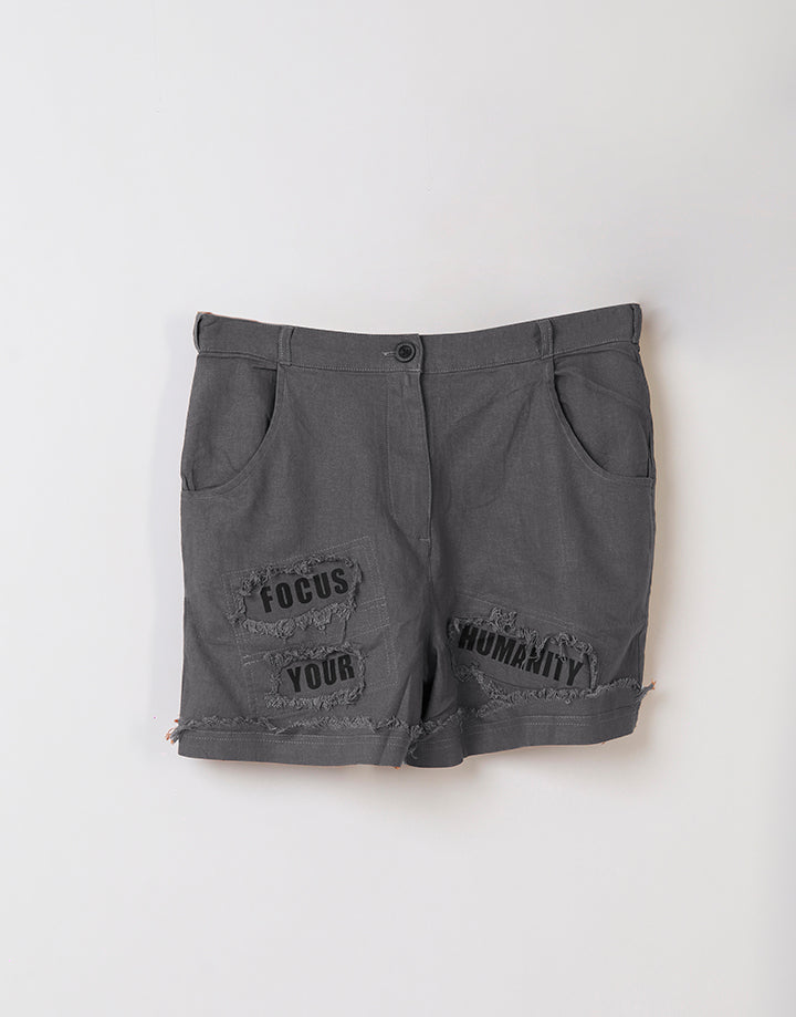 Linen Side Pockets Short