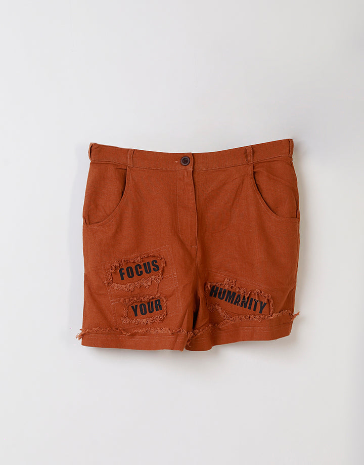 Linen Side Pockets Short