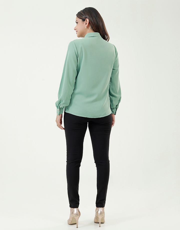 Long Sleeves Blouse with Collar