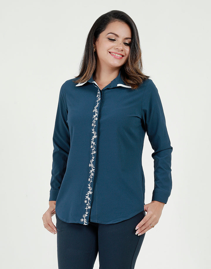 Long Sleeves Blouse with Embroidery