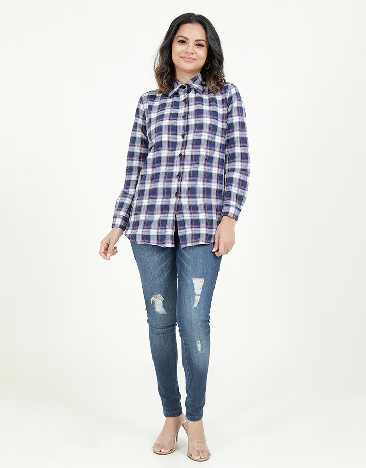 Long Sleeves Checked Shirt