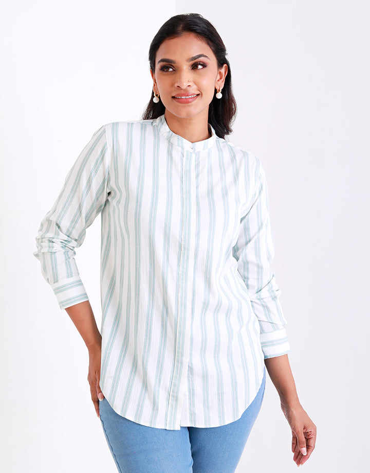 Long Sleeves Shirt Blouse with Buttons