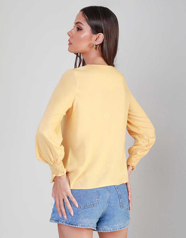 Long Sleeves Tunic Top with Pintuck