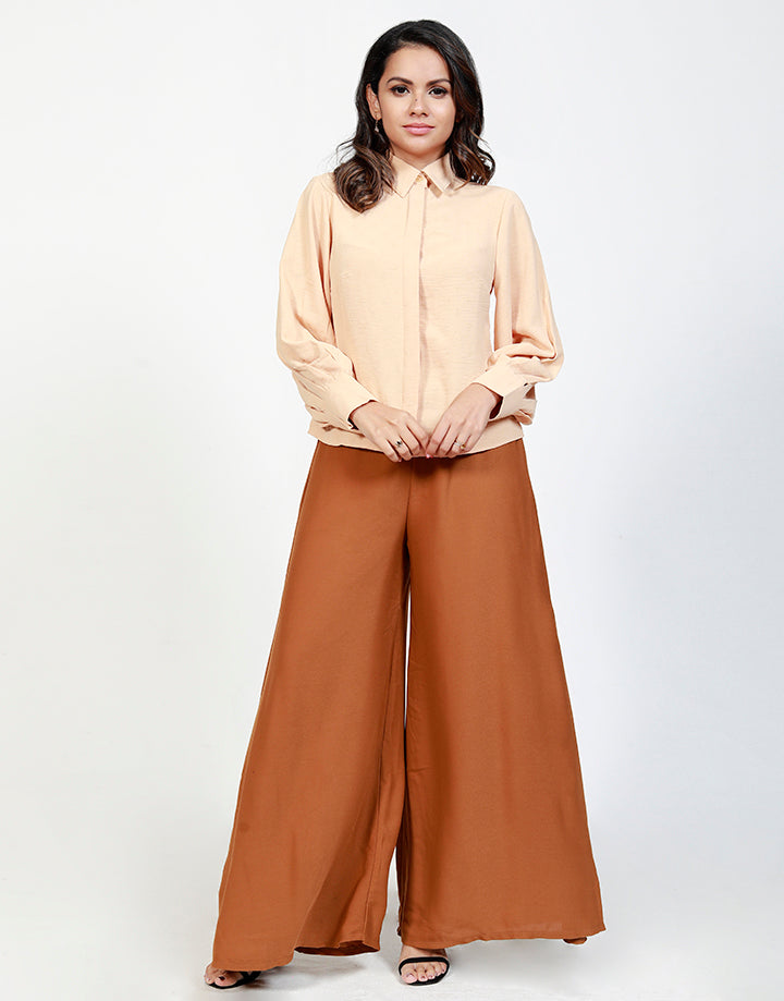 Long sleeves Blouse with Placket
