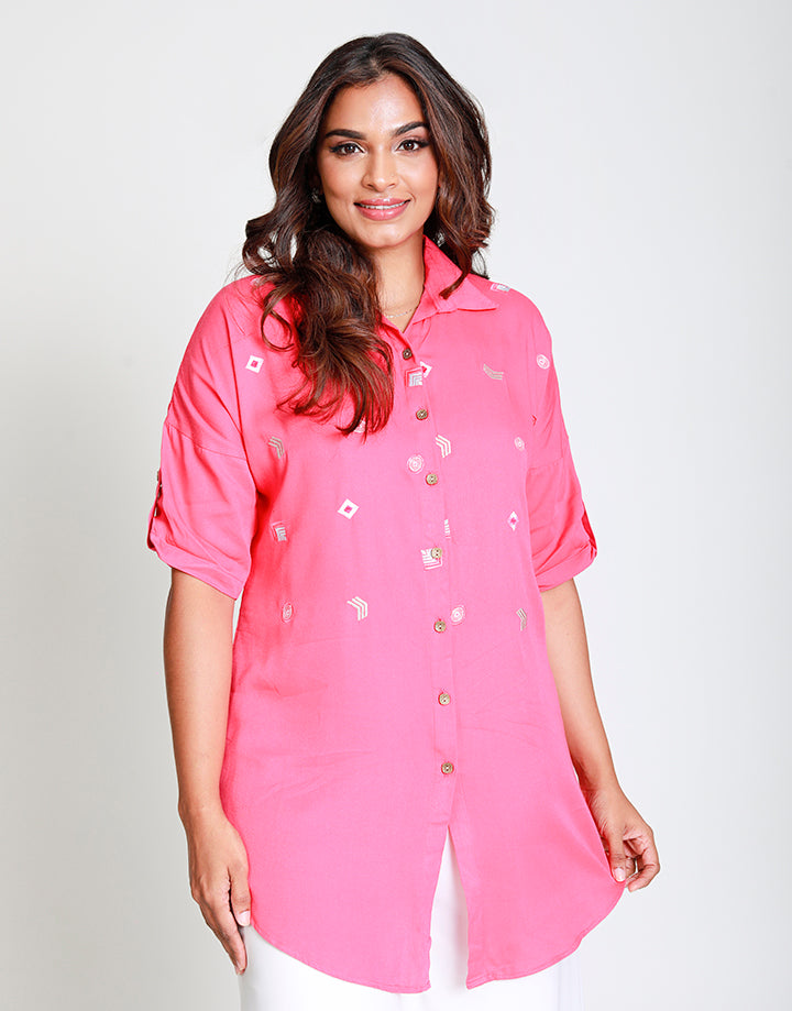 Loose Fit Kurtha with Embroidery