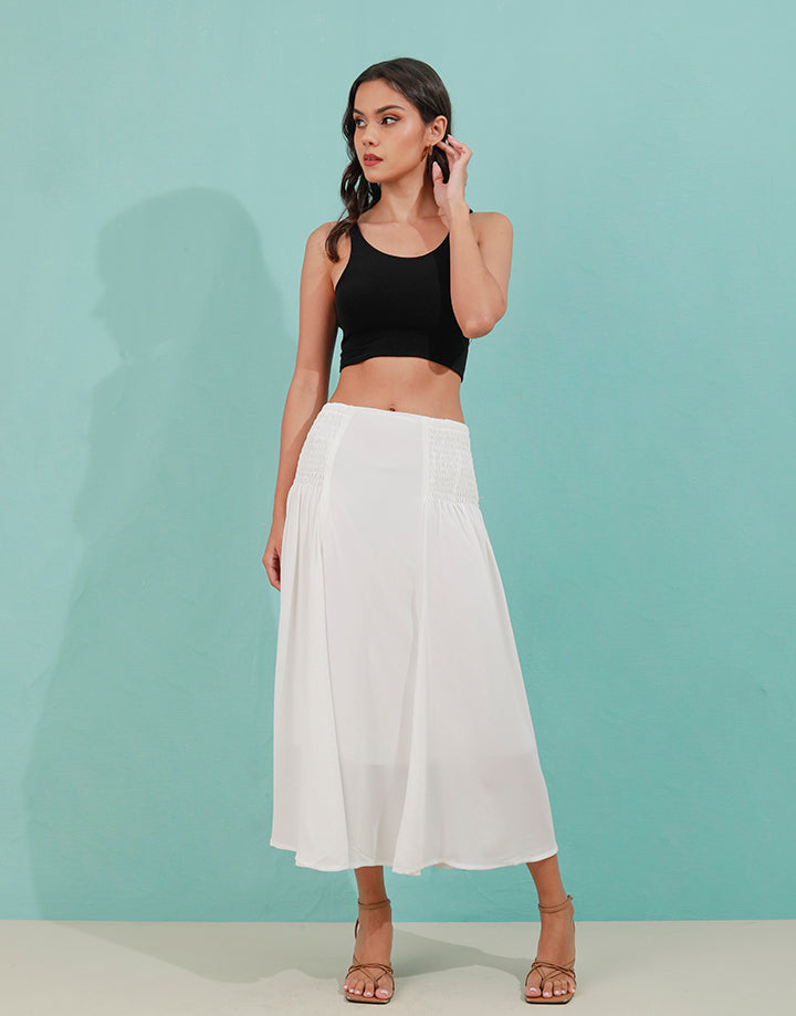 Maxi Skirt with Gathered Waist Band