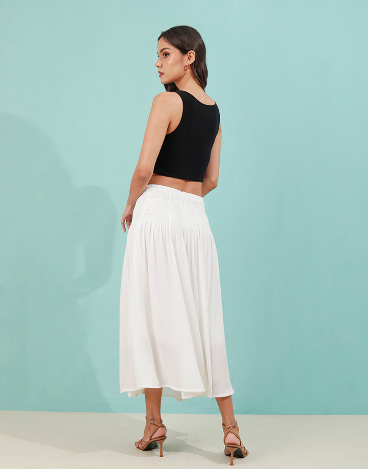 Maxi Skirt with Gathered Waist Band