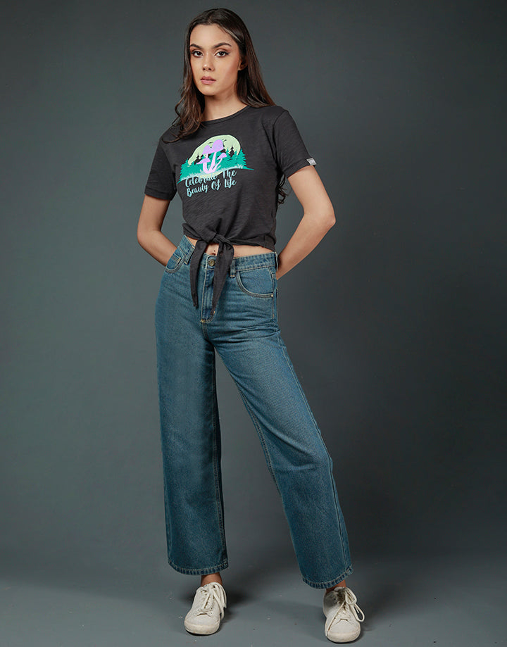 Women Mom Denim Pant