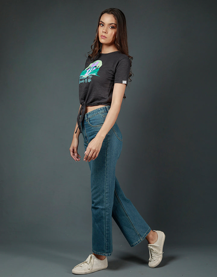 Women Mom Denim Pant