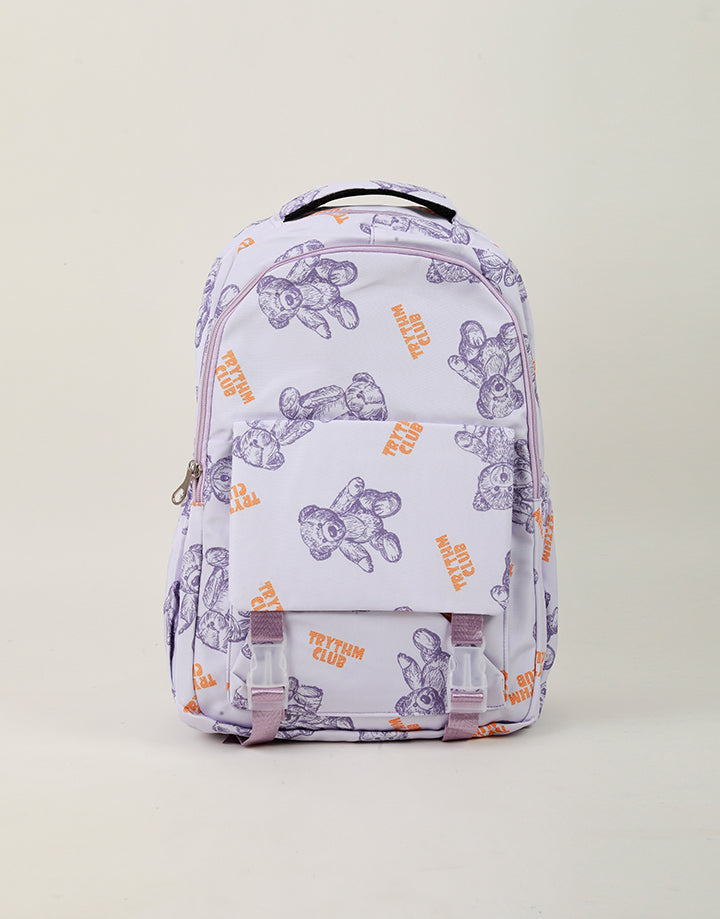 Panda Printed Shoulder School Bag